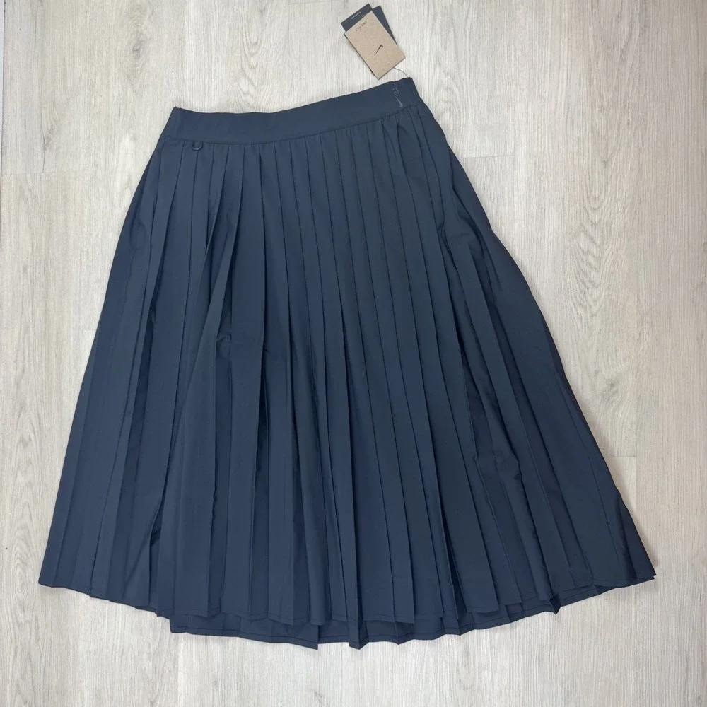Nike 24.7 PerfectStretch Pleated Skirt Womens Large Black HQ8153 010 $160